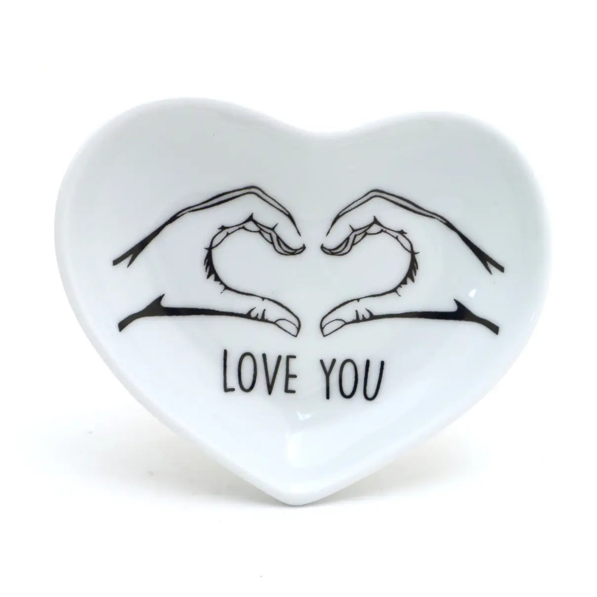 Trinket Tray Love You Heart Shaped