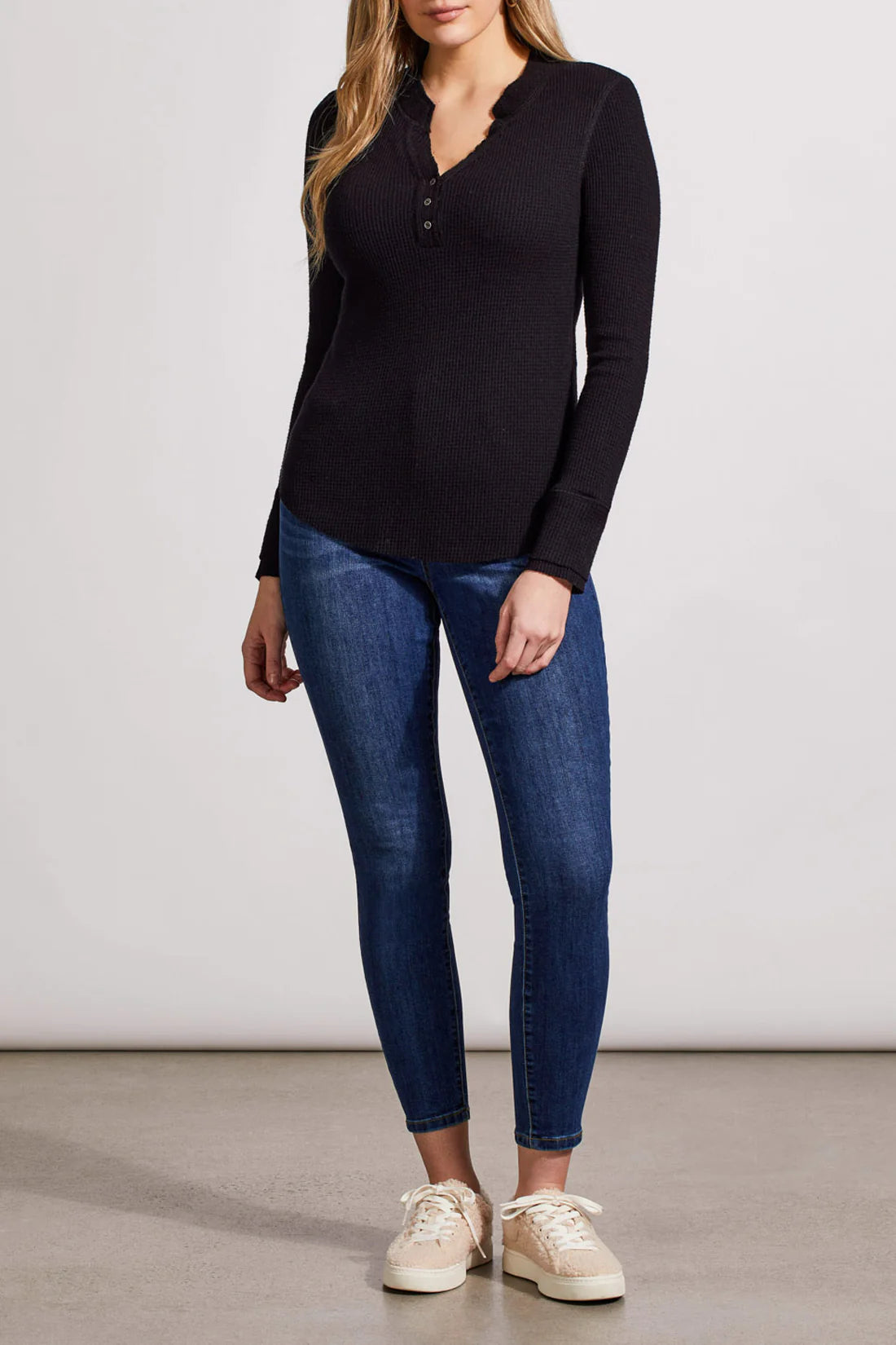 Tribal Henley Tops W/ Buttons