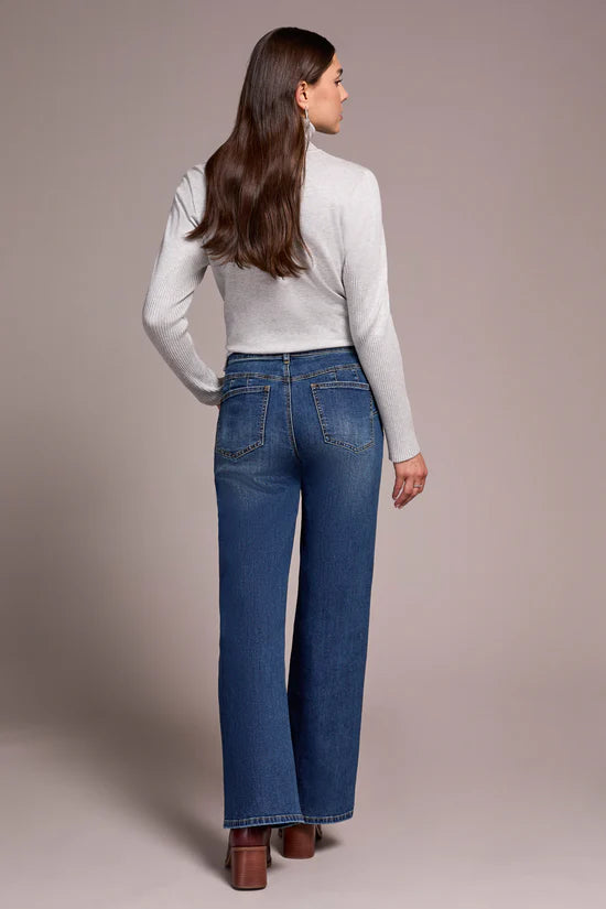 Tribal Petite Sophia Curvy Hugging Wide Leg Jeans