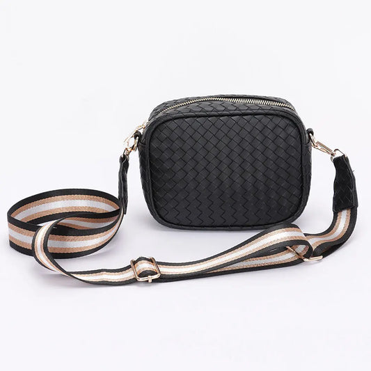 Metallic Embossed Faux Leather Bag