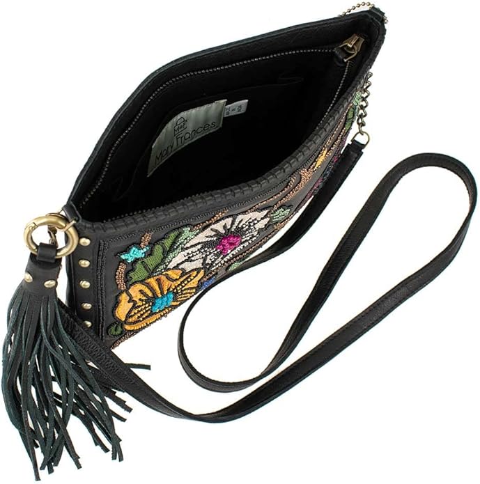Mary Frances Accessories Mystery Garden Crossbody Leather Handbag