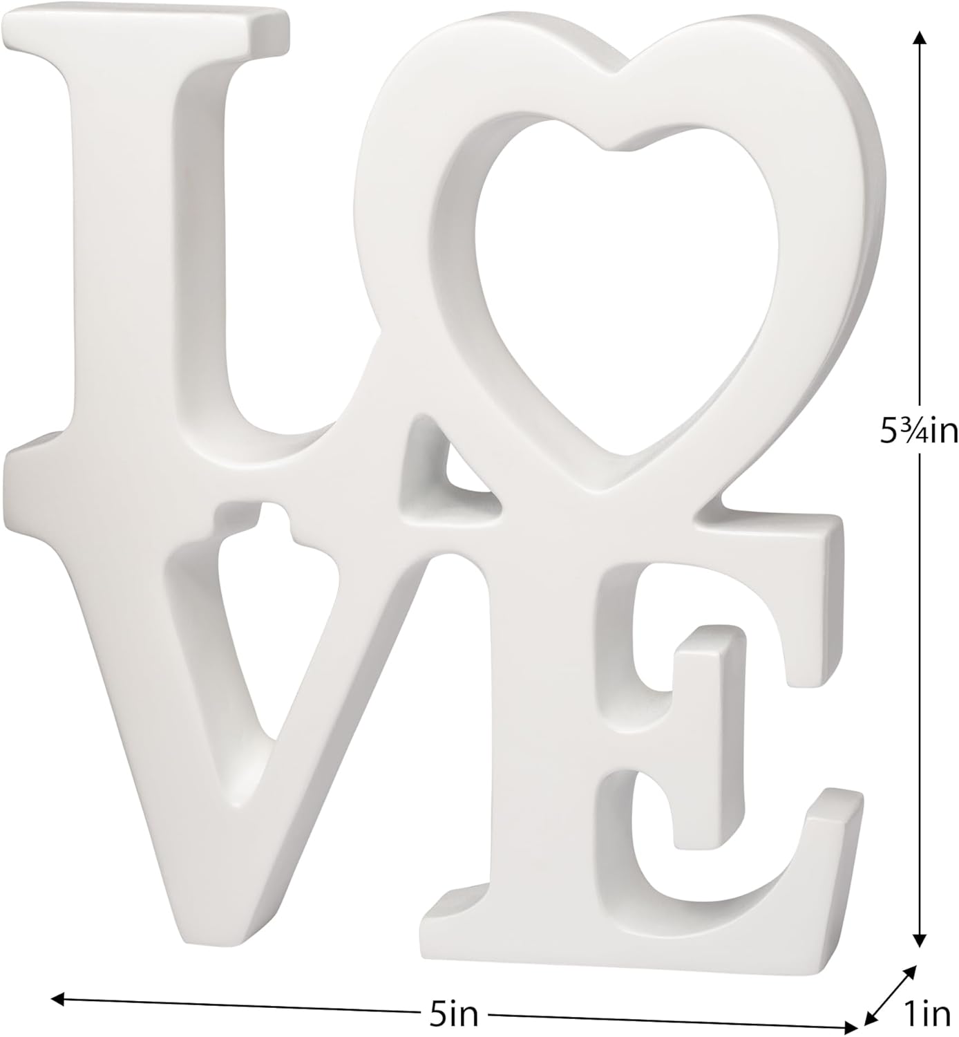 "LOVE" Resin Word Sculpture