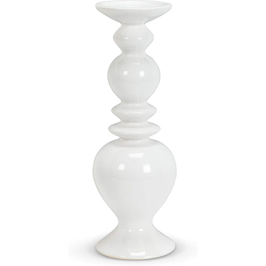 2 Piece Pillar Candle Set White