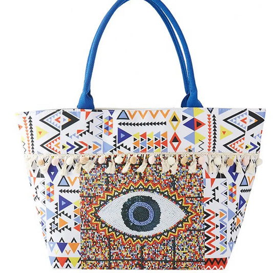 Evil Eye Boho Print Bag