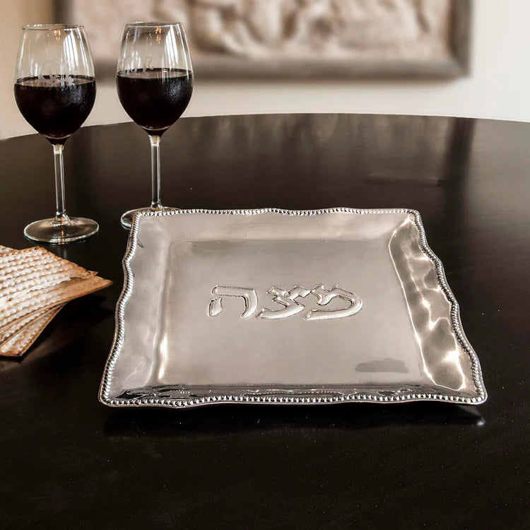 Beatriz Ball Holiday Matza Plate W/ Pearls