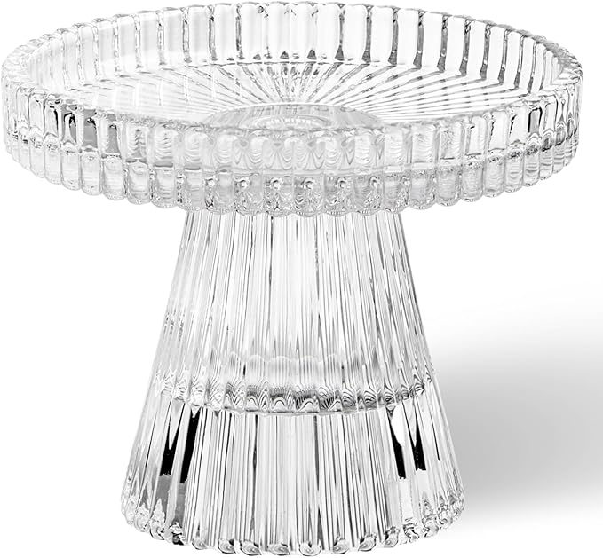 Glass Reversible Tealight/Pillar Candle Holder