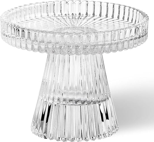 Glass Reversible Tealight/Pillar Candle Holder