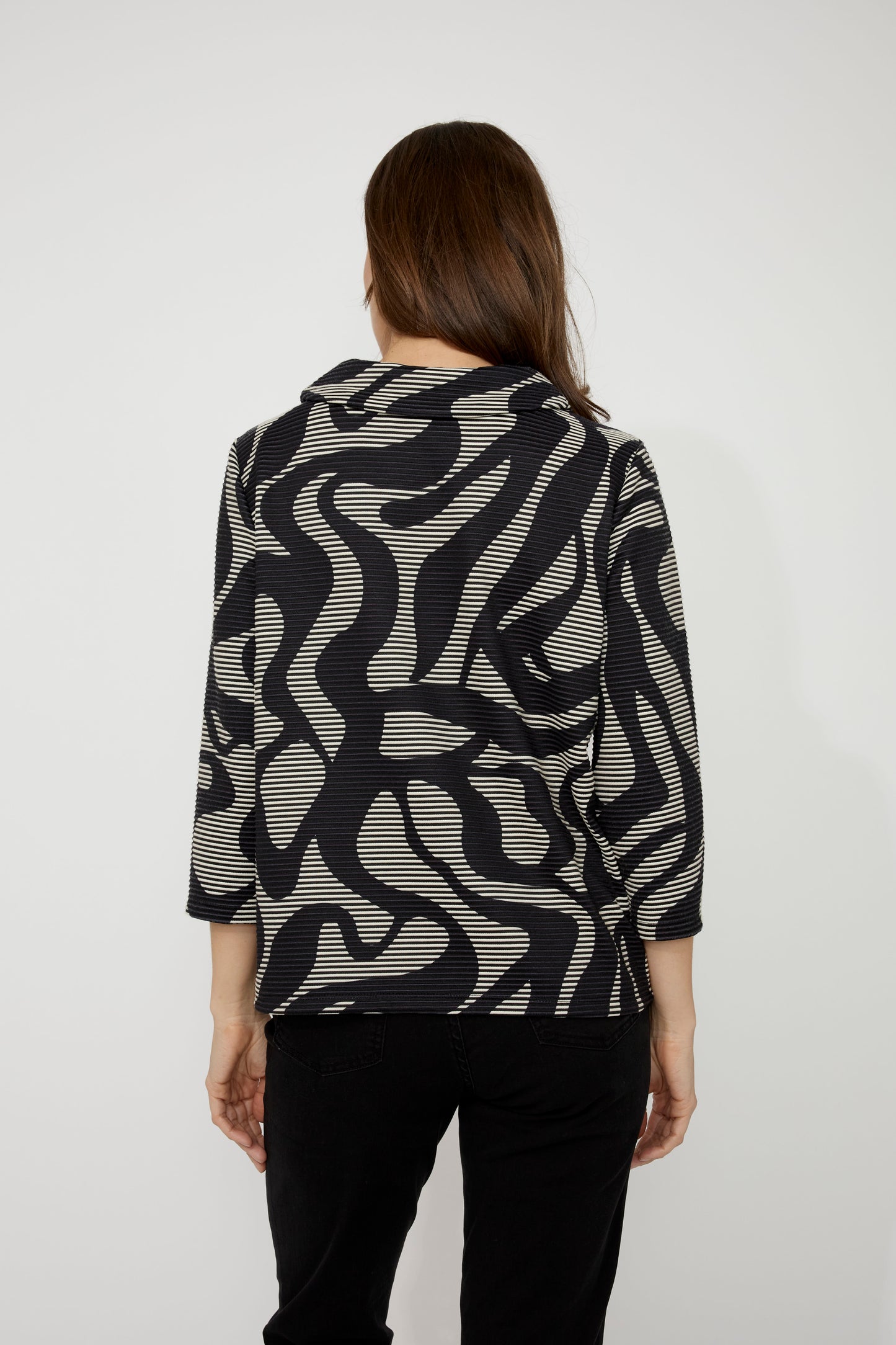 Compli K Cowl Neck Pleated Knit Top