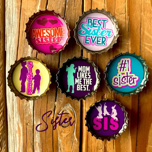 Set of 6 Sister Magnet Set