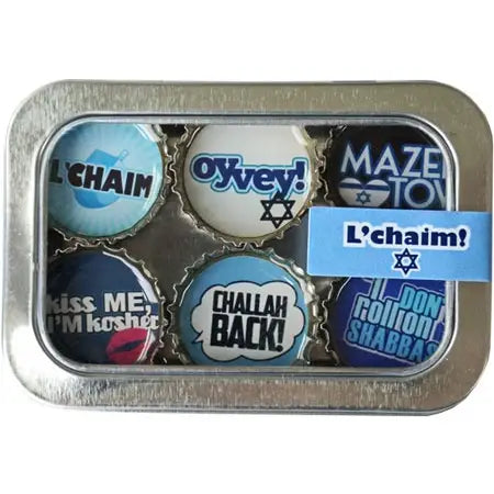 Set of 6 L'Chaim Magnet Set