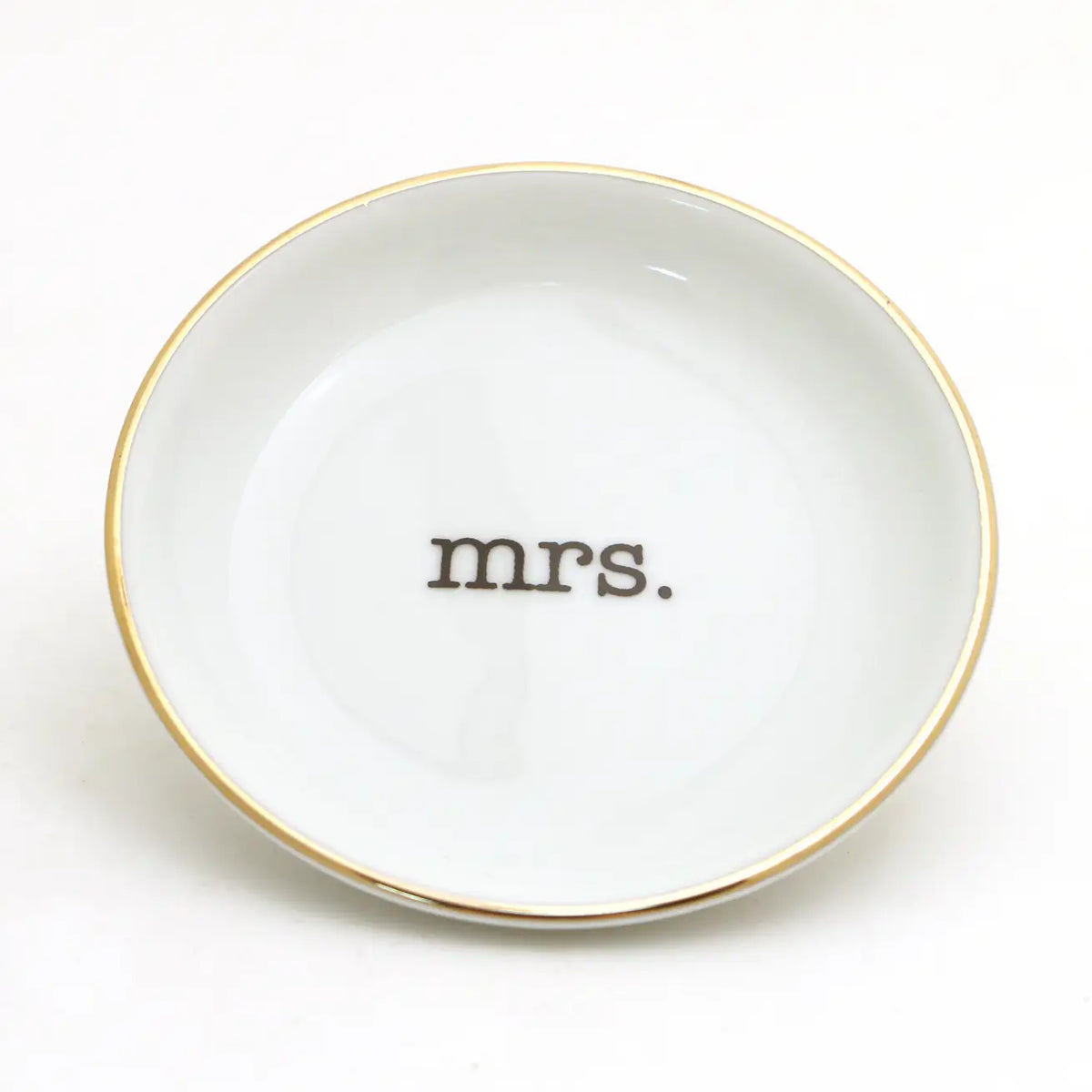 Trinket Tray Mrs. Ring Dish 22K Gold