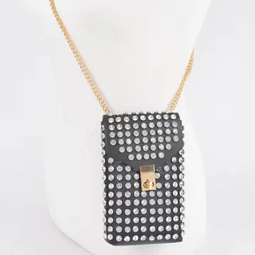 Rhinestone Crossbody Cellphone Belt Bag