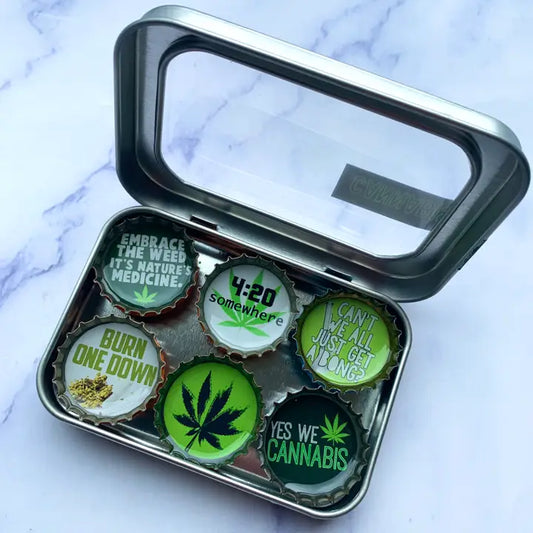 Set of 6 Cannabis Magnet Set