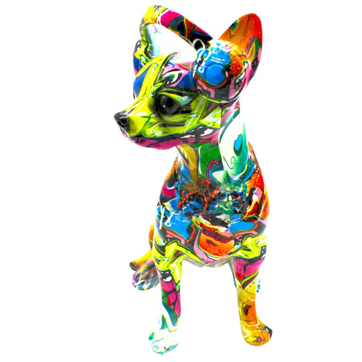 Dog Sculpture - Painted Street Art Chihuahua