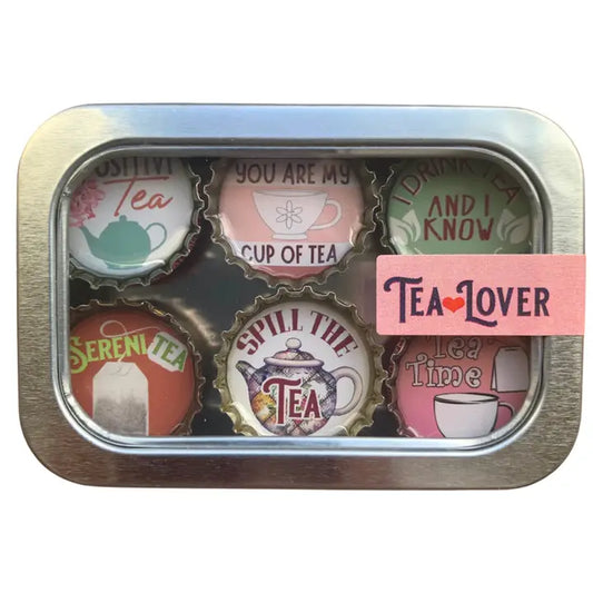 Set of 6 Tea Lover Magnet Set