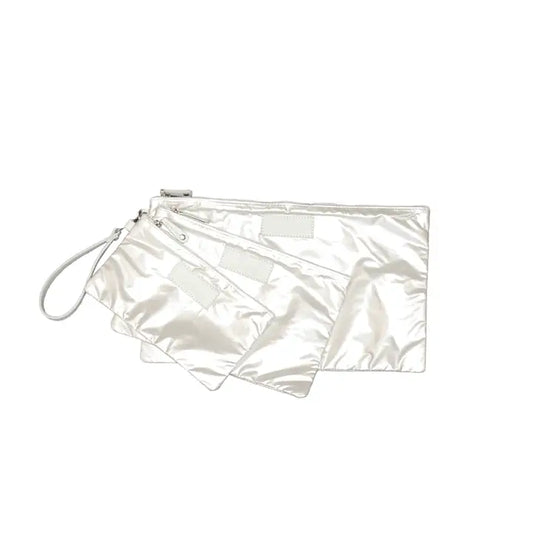 3 Piece Cosmetic Bag Wristlet Set