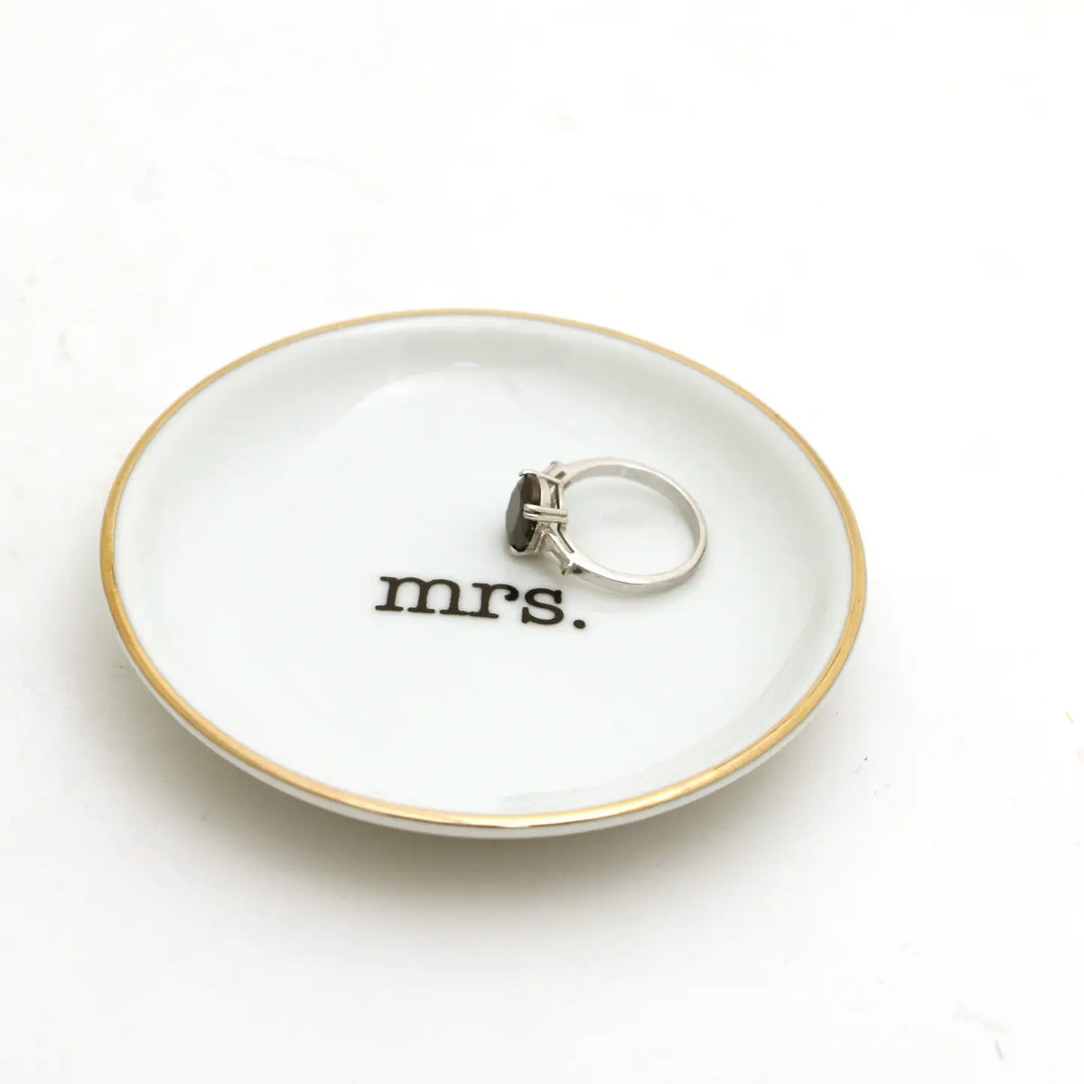 Trinket Tray Mrs. Ring Dish 22K Gold