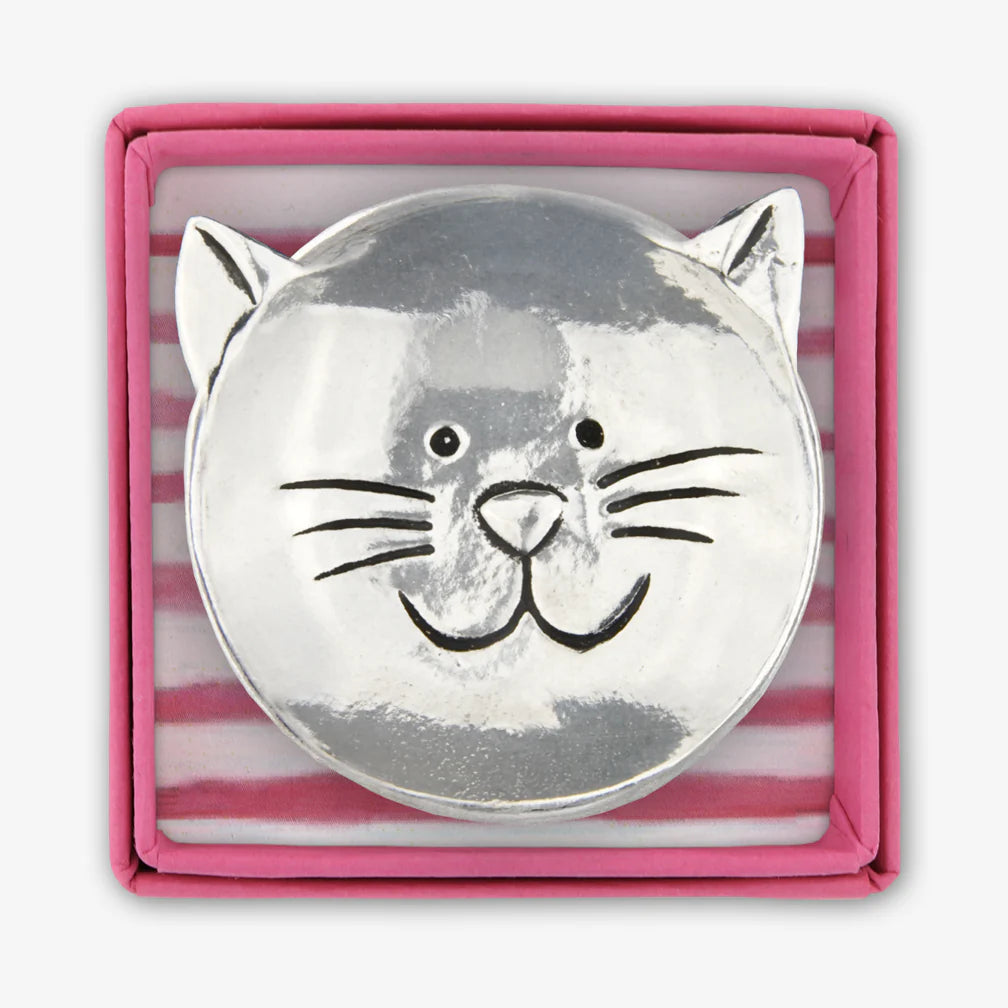 Pewter Small Cat Charm Bowl