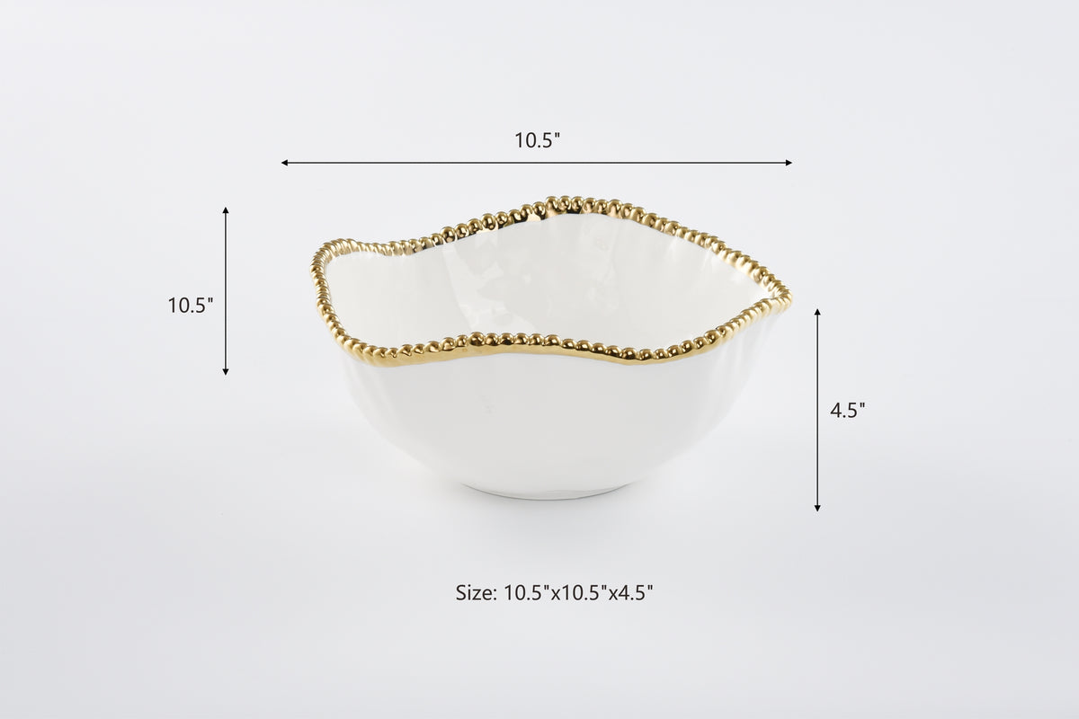 Pampa Bay Golden Salerno Large Salad Bowl