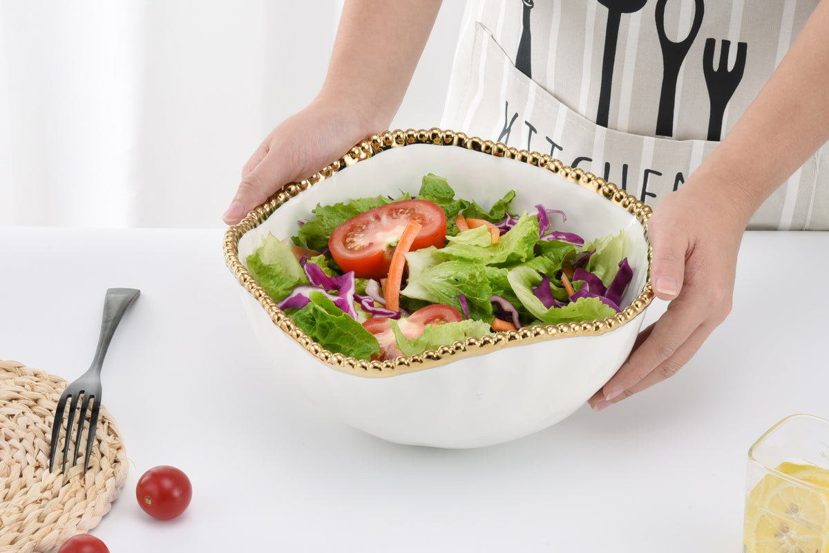 Pampa Bay Golden Salerno Large Salad Bowl