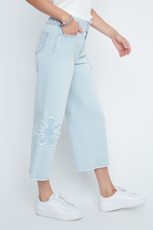 Renuar Flower Appliqué Jeans