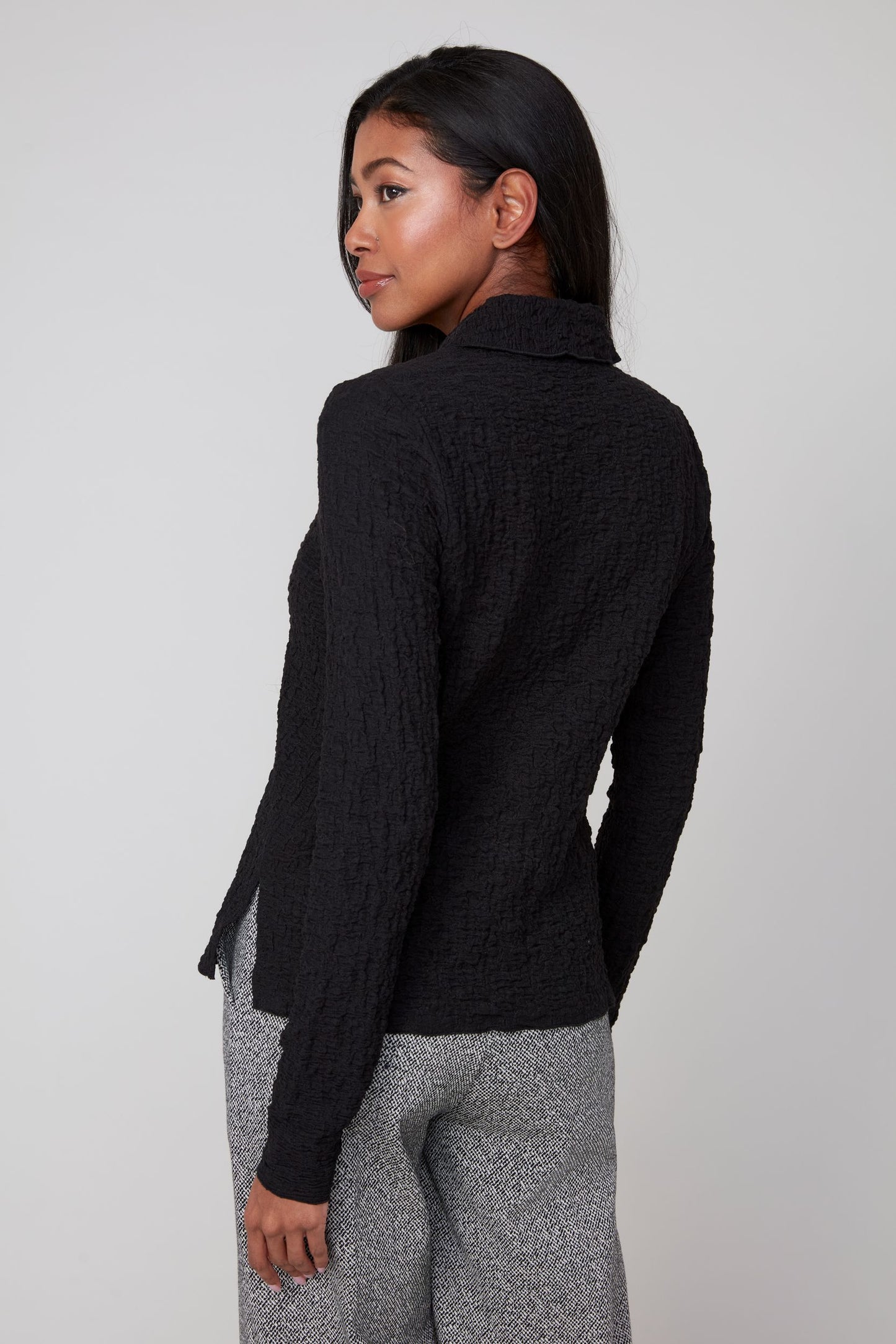 Renuar Button Down Crinkle Top
