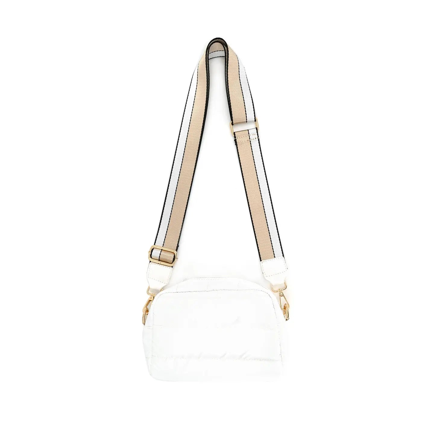 Crossbody Puffer Bag - White