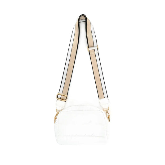 Crossbody Puffer Bag - White