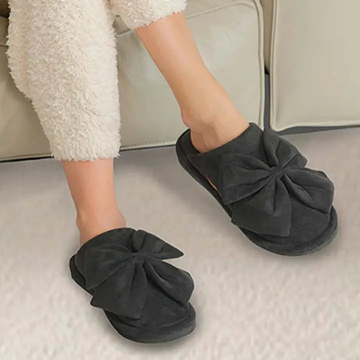 Bow Cozy Home Slippers