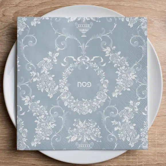 Cocktail Napkin -  Pesach Lace Blue