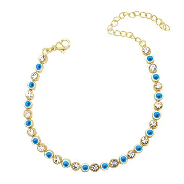 Enamel Evil Eye Bracelet