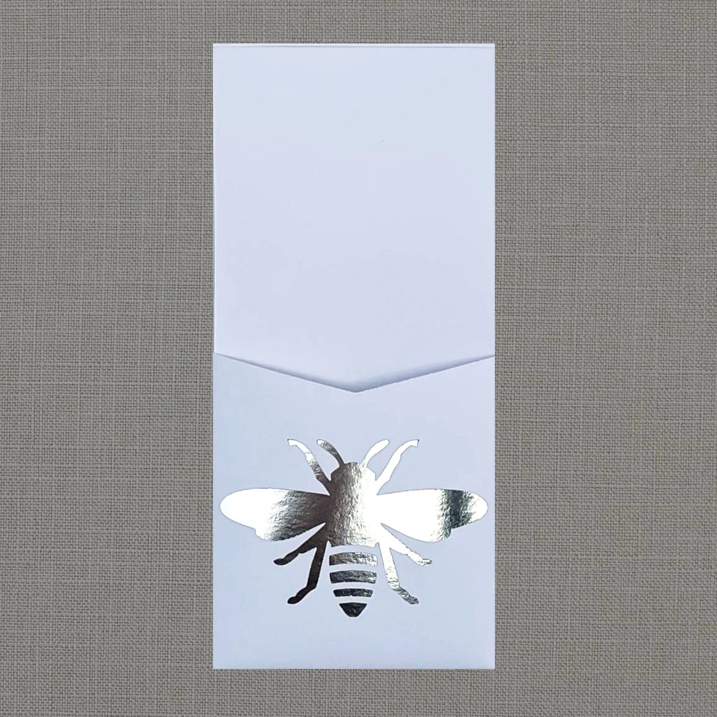 Cutlery Pouch - Silver Foil Bee