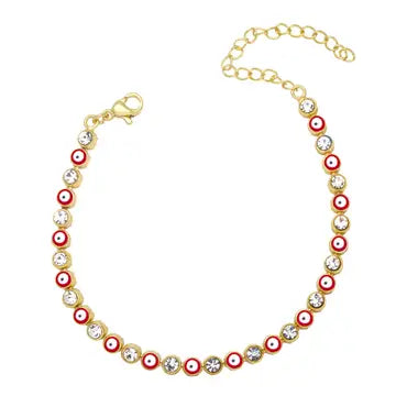 Enamel Evil Eye Bracelet