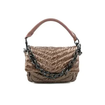 Small Puffer Bag - Brown