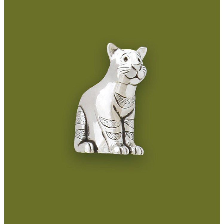 Pewter Cat Toothpick Holder