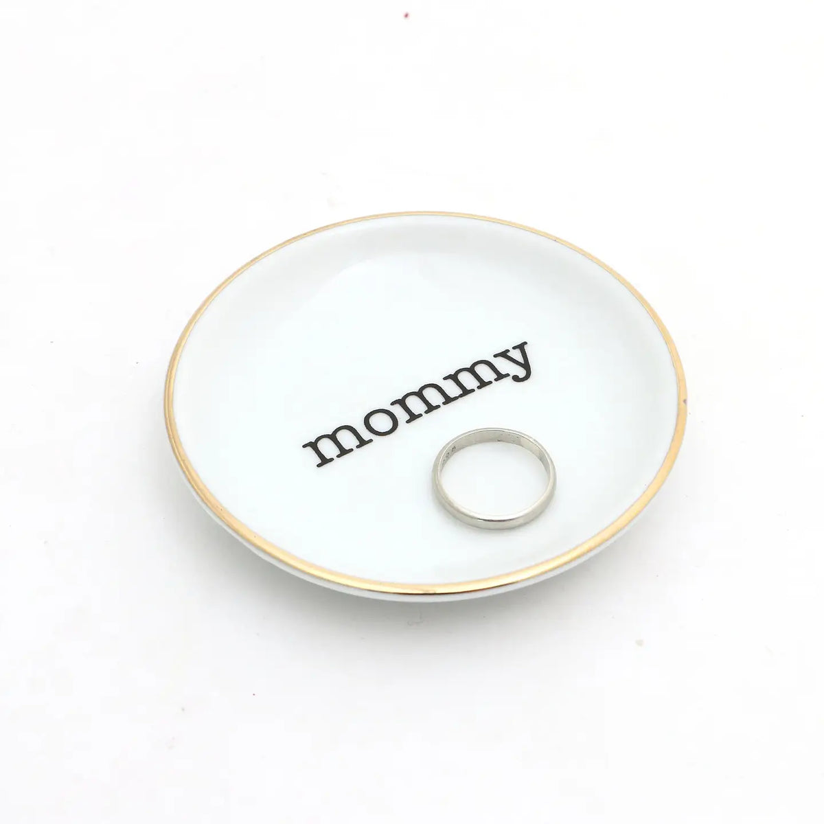 Trinket Tray Mommy Heart  22K Gold