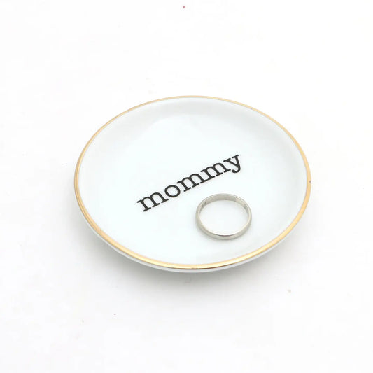 Trinket Tray Mommy Heart  22K Gold
