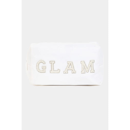 "GLAM" Pearl Cosmetic Bag