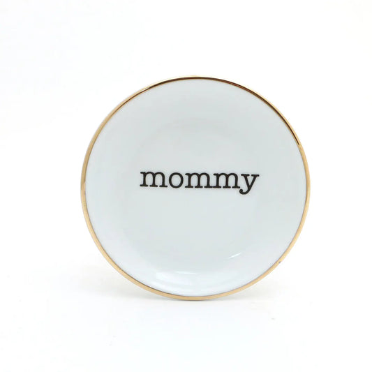 Trinket Tray Mommy Heart  22K Gold