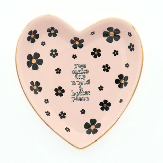Trinket Tray - You Make the World Heart