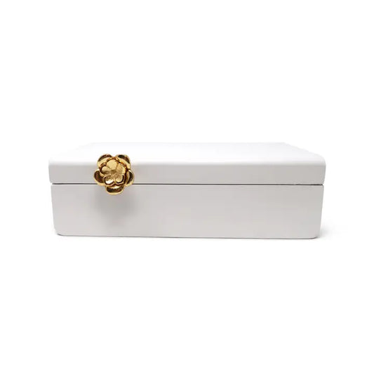 Decorative Box White Wood