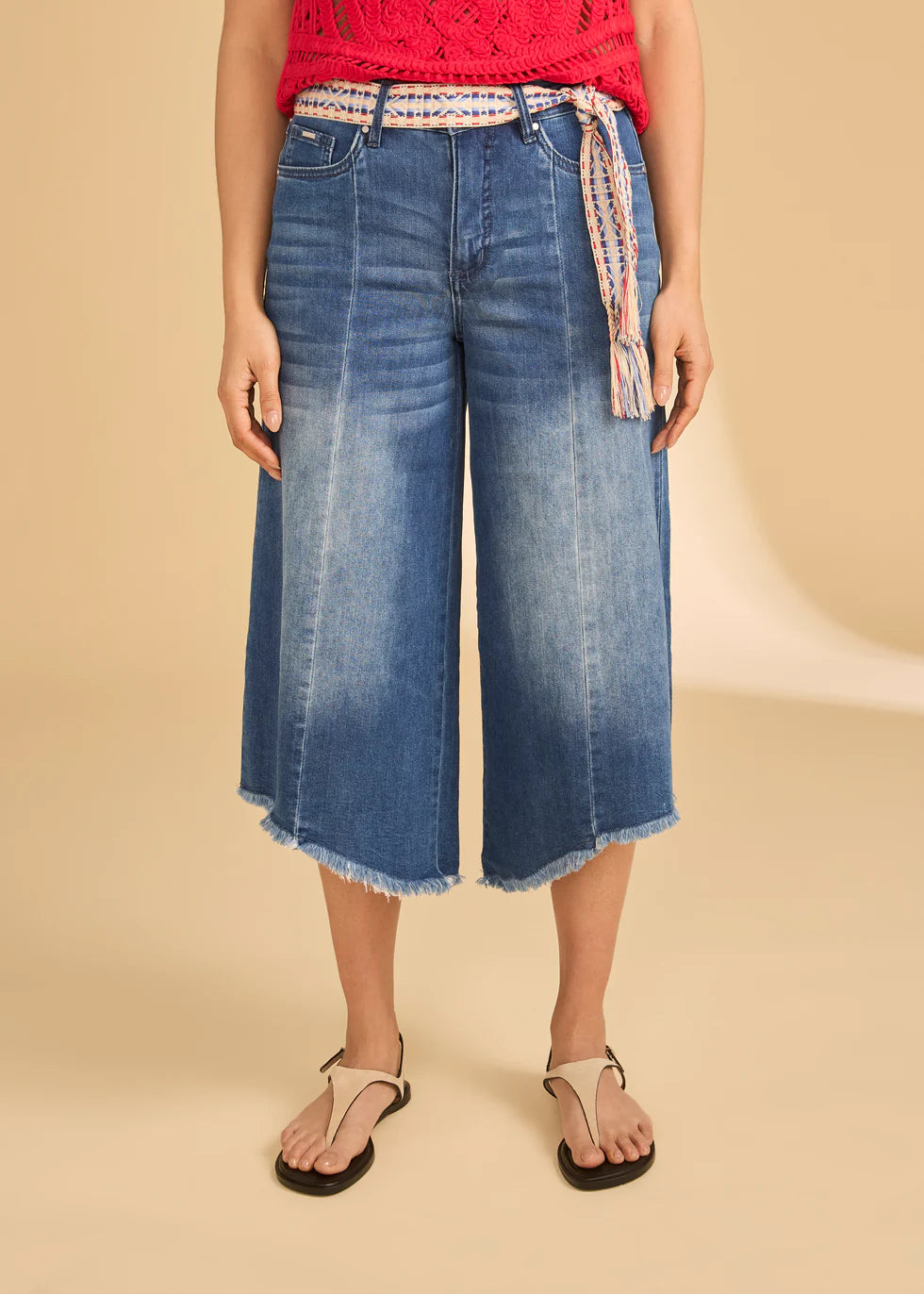 FDJ Loose Mid-Rise High Low Crop