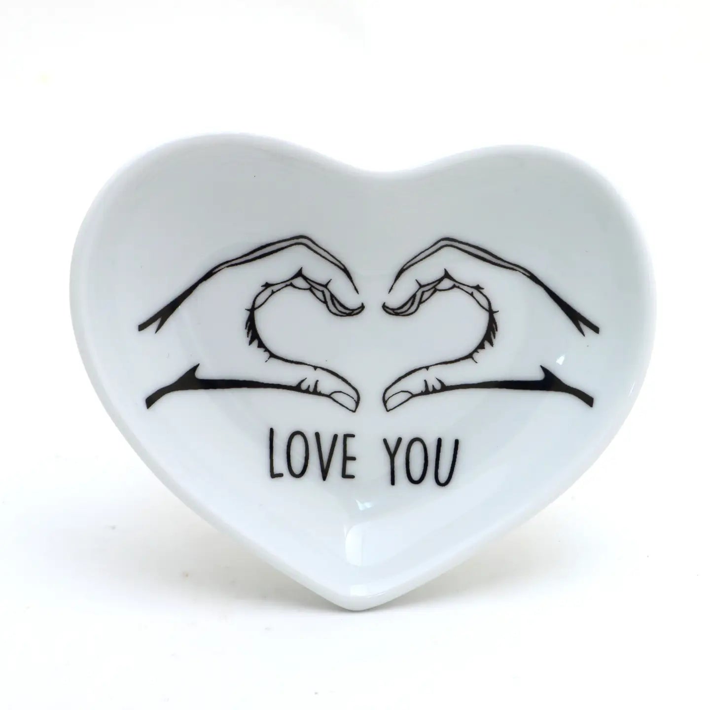 Trinket Tray Love You Heart Shaped