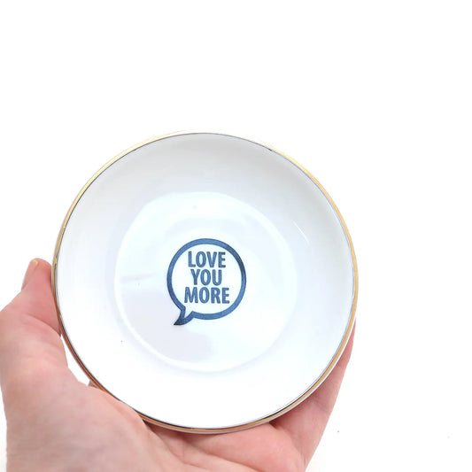 Trinket Tray Love you More  22k Gold