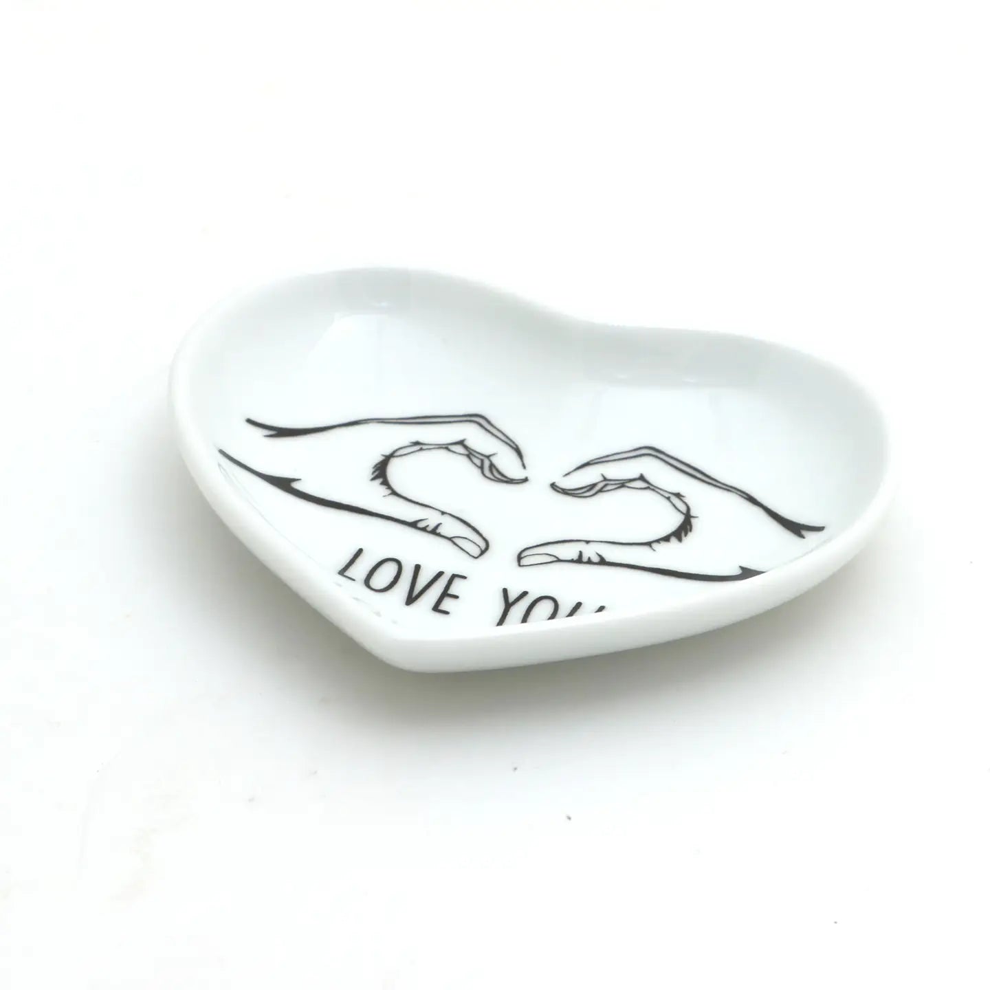 Trinket Tray Love You Heart Shaped
