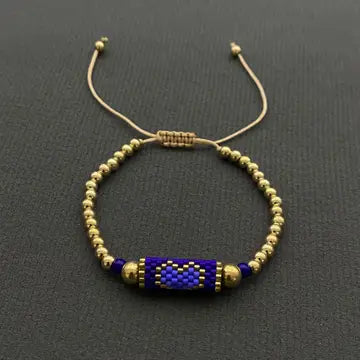 18K Gold Plated Beaded Heart Bracelet