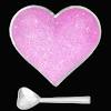 Inspired Generations Happy Sparkly Pink Heart With Spoon