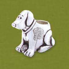 Pewter Dog Toothpick Holder