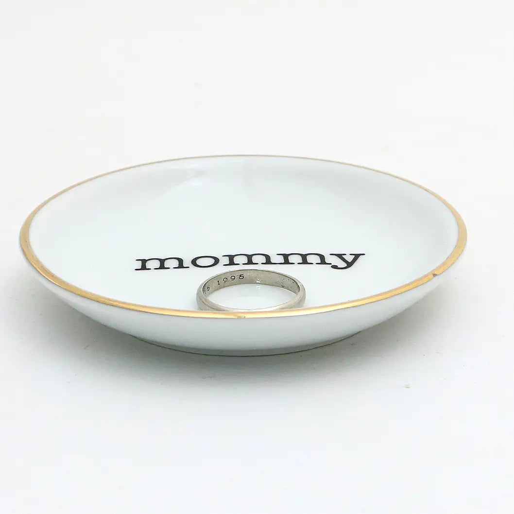 Trinket Tray Mommy Heart  22K Gold