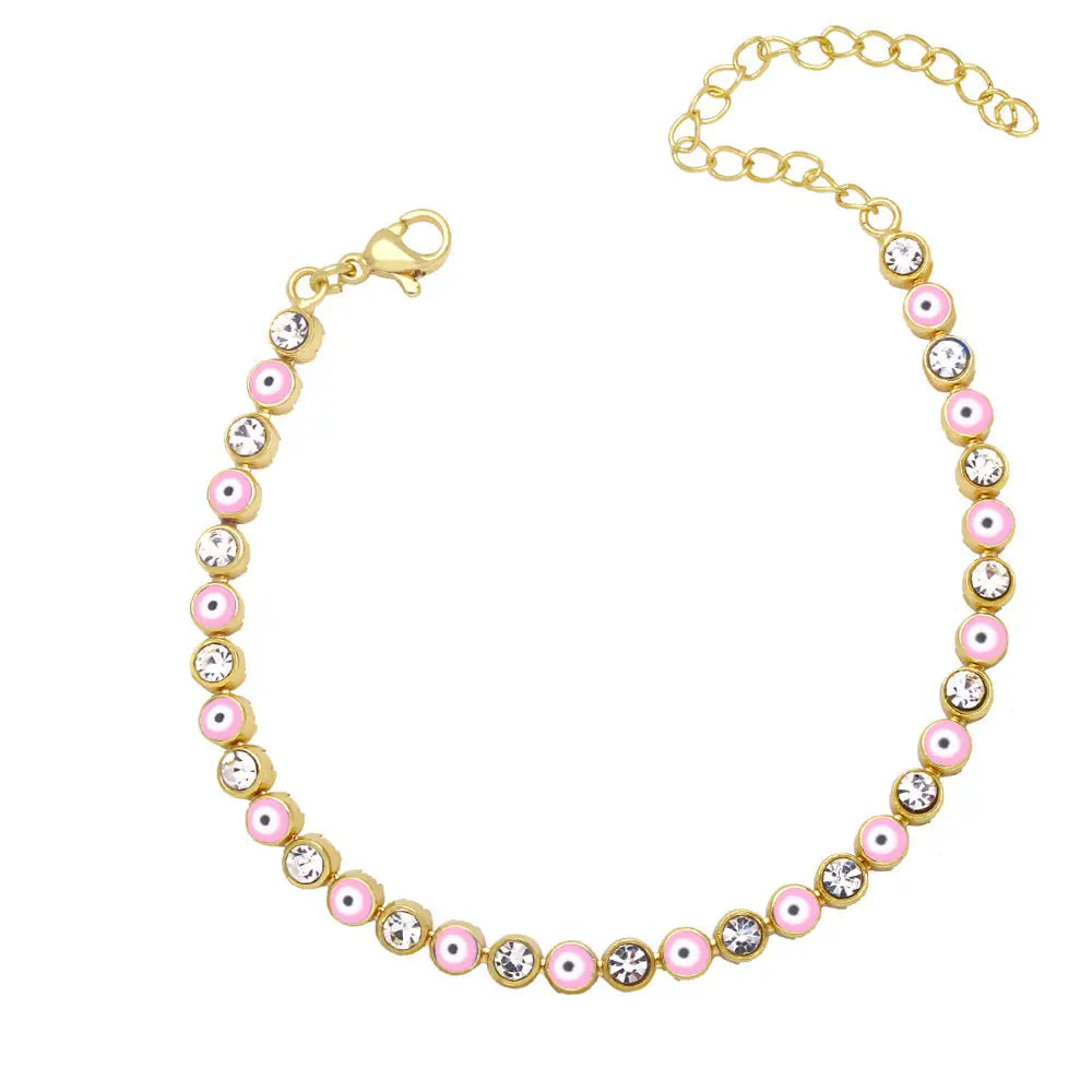 Enamel Evil Eye Bracelet